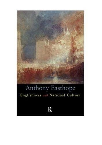 Couverture : Englishness and national culture
