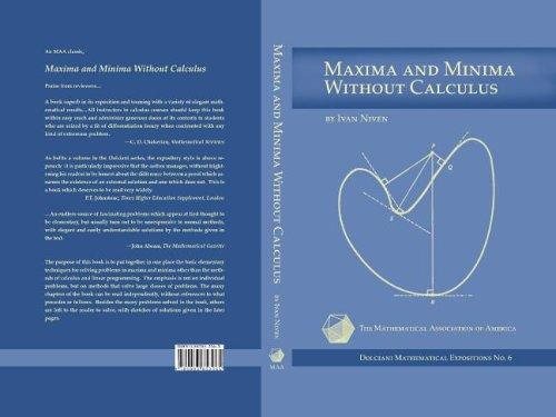 Couverture : Maxima and minima without calculus