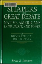 Couverture : Shapers of the great debate on Native Americans--land, spirit, and power