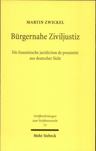 Couverture : Bürgernahe Ziviljustiz