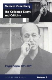 Couverture : Clement Greenberg