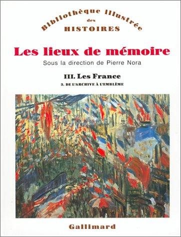 Couverture : Les lieux de mémoire