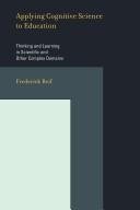 Couverture : Applying Cognitive Science to Education