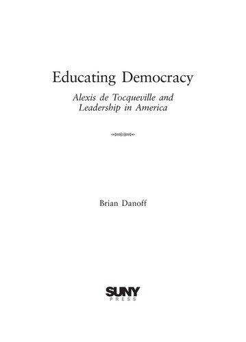 Couverture : Educating democracy