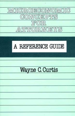 Couverture : Microeconomic concepts for attorneys