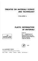 Couverture : Plastic deformation of materials