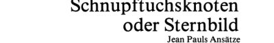 Couverture : Schnupftuchsknoten oder Sternbild