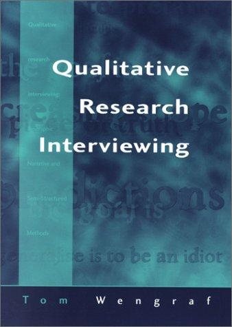 Couverture : Qualitative research interviewing