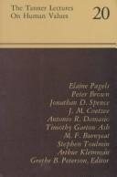 Couverture : Tanner Lecture Vol 20 (Tanner Lectures on Human Values)