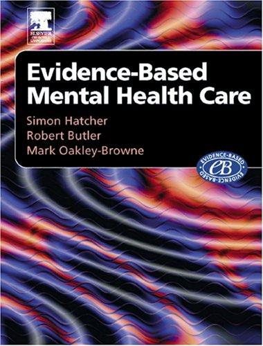 Couverture : Evidence-based mental health care