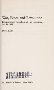 Couverture : War, peace, and revolution