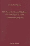 Couverture : UN security council reform and the right of veto
