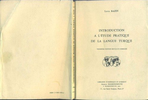 Couverture : Introduction à l'étude pratique de la langue turque
