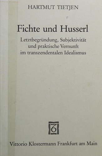 Couverture : Fichte und Husserl