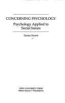 Couverture : CONCERNING PSYCHOLOGY