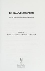 Couverture : Ethical Consumption