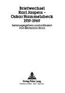 Couverture : Briefwechsel Karl Jaspers-Oskar Hammelsbeck, 1919-1969