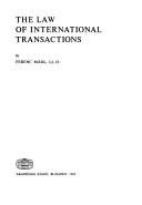 Couverture : The Law of International Transactions