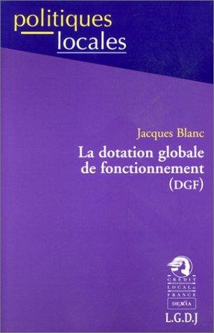 Couverture : La dotation globale de fonctionnement (DGF)