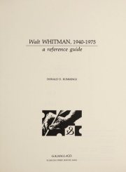 Couverture : Walt Whitman, 1940-1975