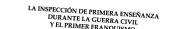 Couverture : La inspección de primera enseñanza durante la Guerra Civil y el primer franquismo (1936-1943)
