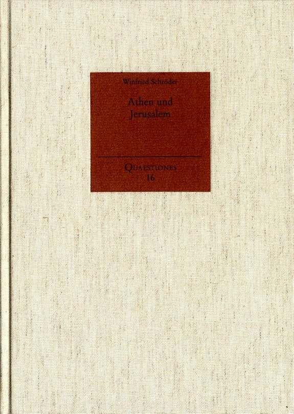Couverture : Athen und Jerusalem