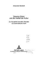 Couverture : Darwins Erben und die Vielfalt der Kultur