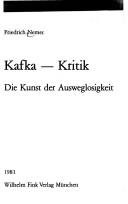 Couverture : Kafka-Kritik