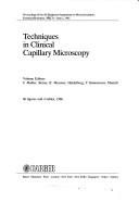 Couverture : Techniques in Clinical Capillary Microscopy (Progress in Applied Microcirculation, Vol 11)