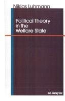 Couverture : Political theory in the welfare state