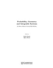 Couverture : Probability, geometry and integrable systems