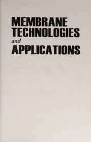 Couverture : Membrane technologies and applications