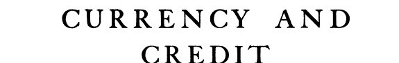 Couverture : Currency and credit