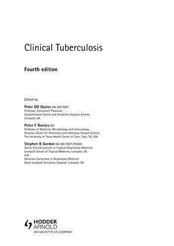 Couverture : Clinical tuberculosis