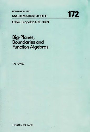 Couverture : Big-planes, boundaries and function algebras