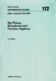 Couverture : Big-planes, boundaries and function algebras