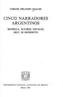 Couverture : Cinco narradores argentinos, Mansilla, Alvarez, Dávalos, Arlt, Di Benedetto