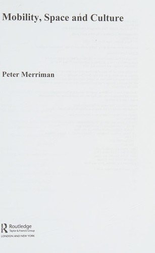 Couverture : Mobility, Space, and Culture