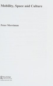 Couverture : Mobility, Space, and Culture
