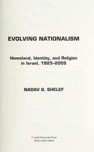 Couverture : Evolving nationalism