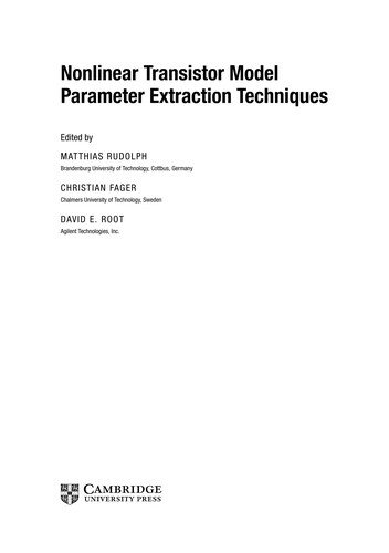 Couverture : Nonlinear transistor model parameter extraction techniques
