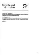 Couverture : Maschinelle Lexikographie und Wortbildungsstrukturen