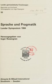 Couverture : Sprache und Pragmatik