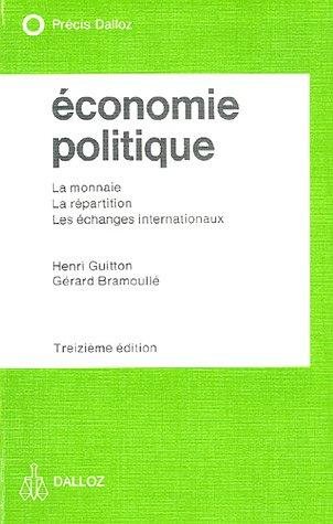 Couverture : Économie politique