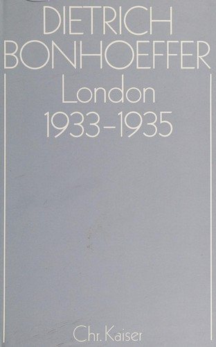 Couverture : London, 1933-1935