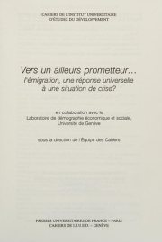 Couverture : Vers un ailleurs prometteur--