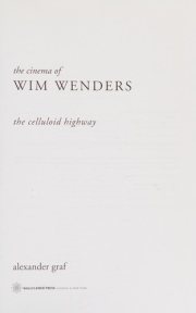Couverture : CINEMA OF WIM WENDERS: THE CELLULOID HIGHWAY.