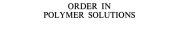 Couverture : Order in polymer solutions