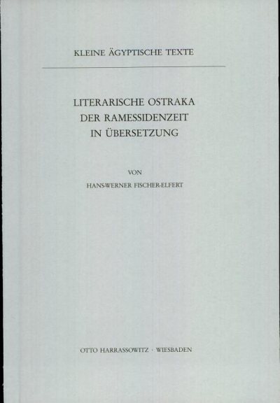 Couverture : Literarische Ostraka der Ramessidenzeit in Übersetzung