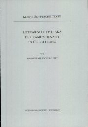 Couverture : Literarische Ostraka der Ramessidenzeit in Übersetzung